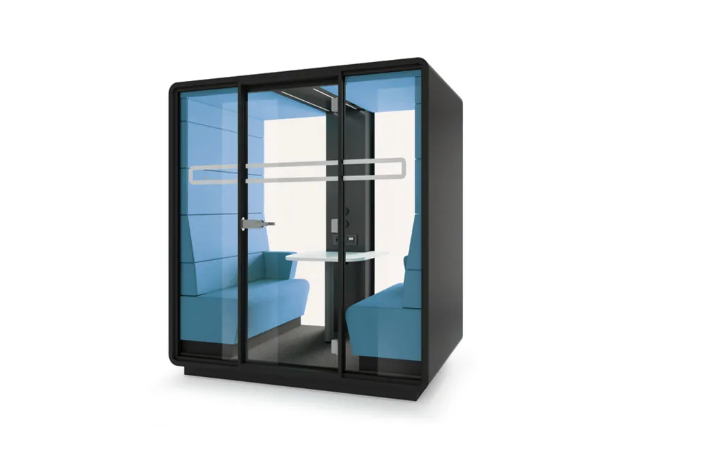 TOC vergadercabines mikomax vergadercabine 4 persoons verplaatsbaar hushmeet hushoffice