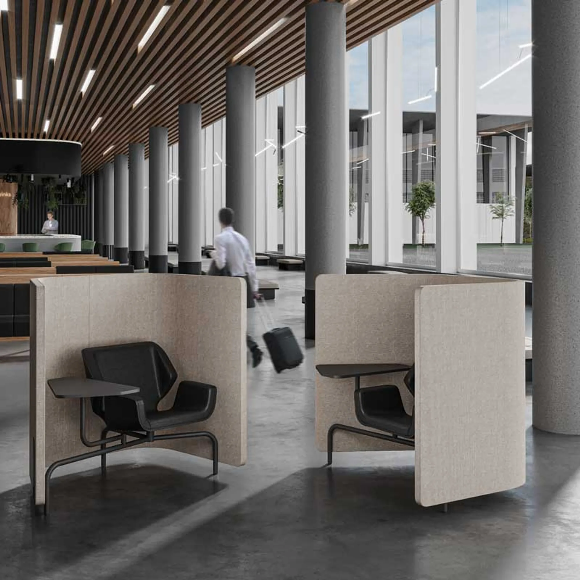 Booi Bejot Akoestische overleg stoelen Kantoor loungestoel toc