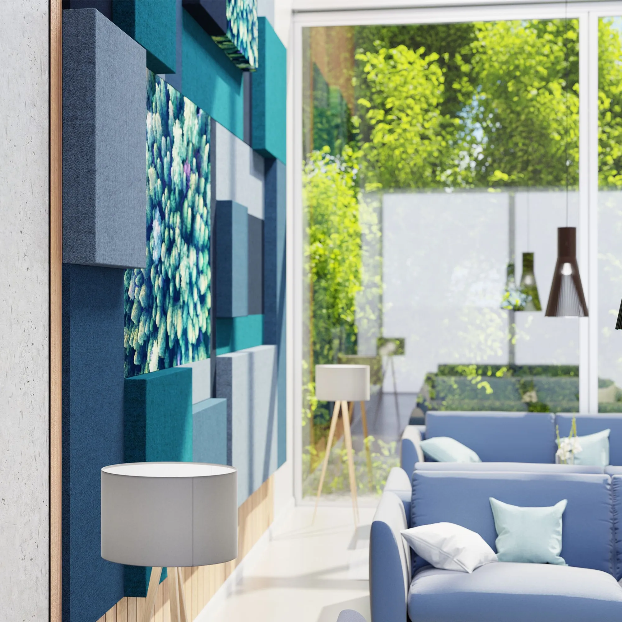 Palmberg wandabsorber hotellobby