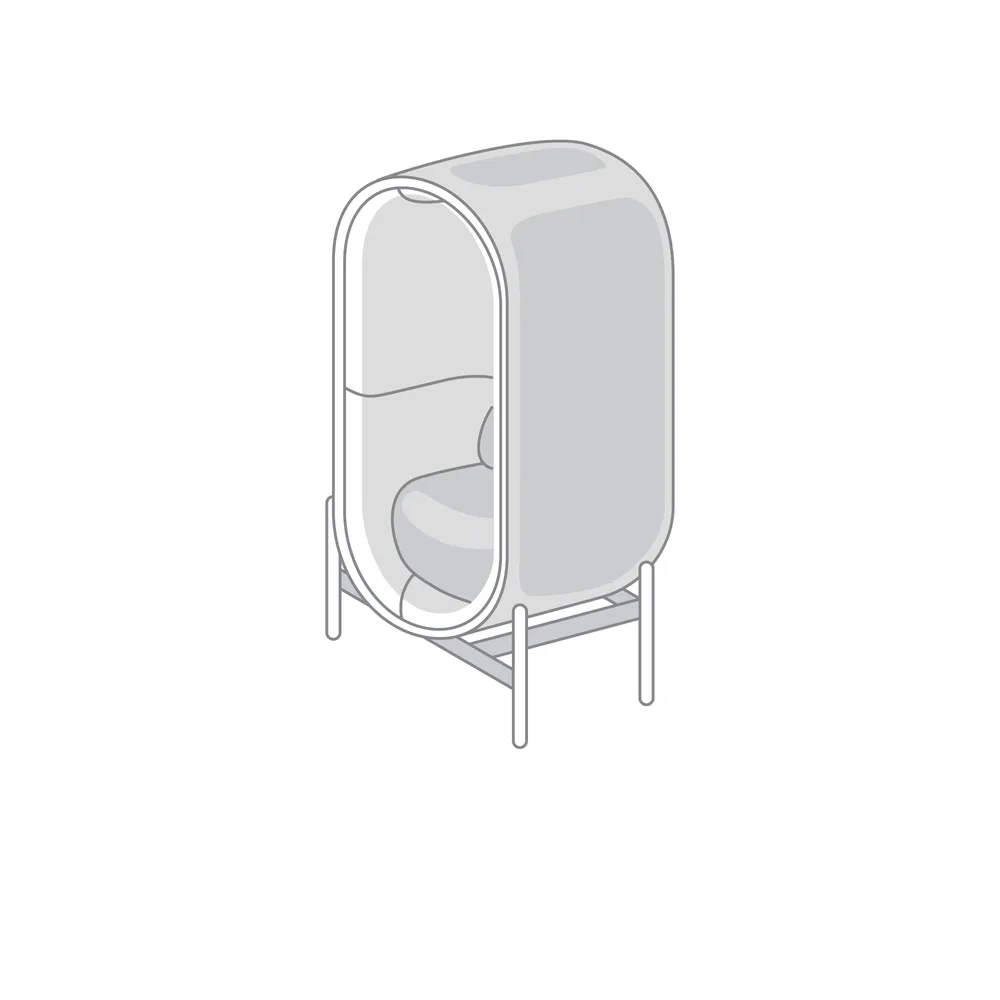 kantoorinrichting akoestische fauteuils wit