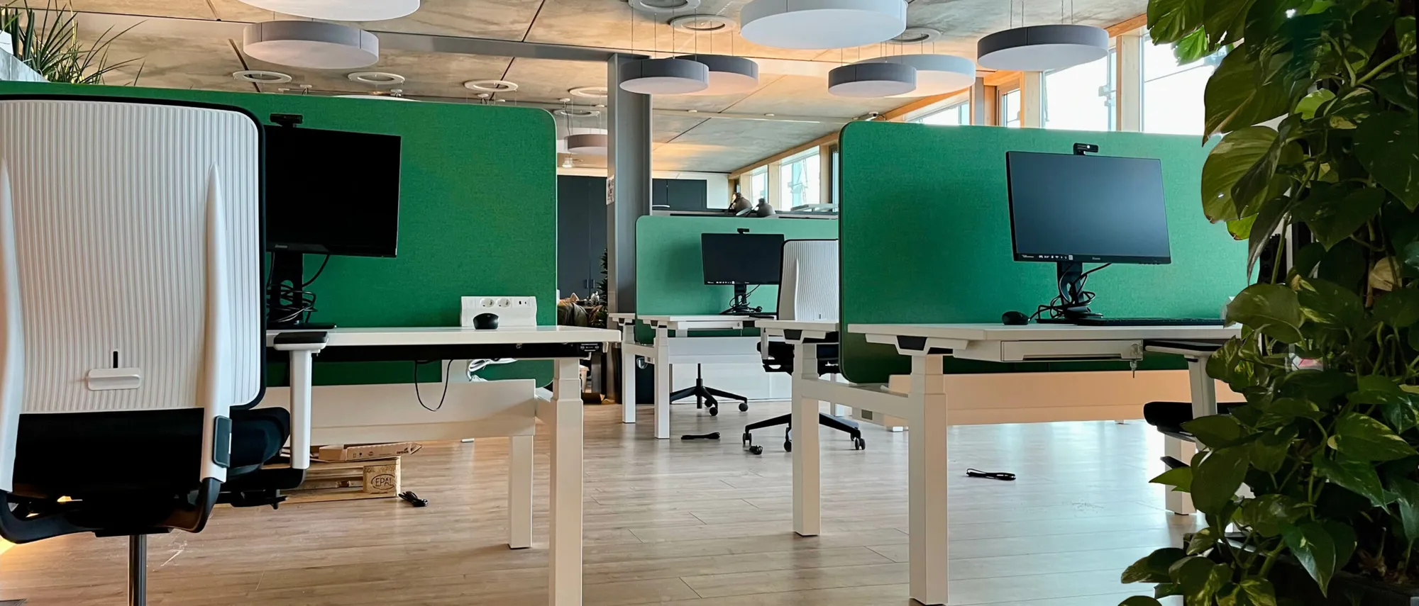 kantoorinrichting palmberg bureau duobureau bench scheidingswand