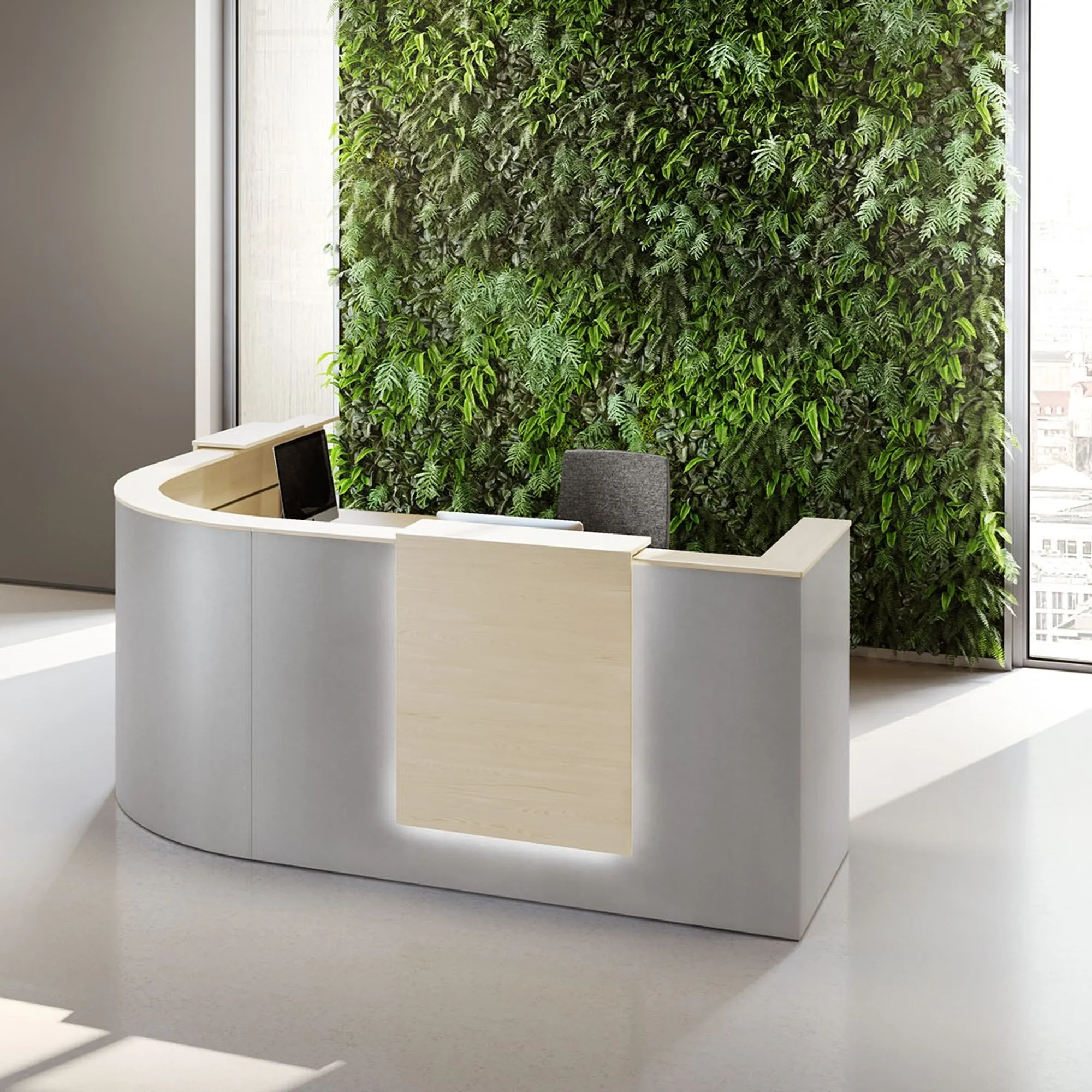 ronde balie palmberg biophilic ronde balie palmberg biophilic