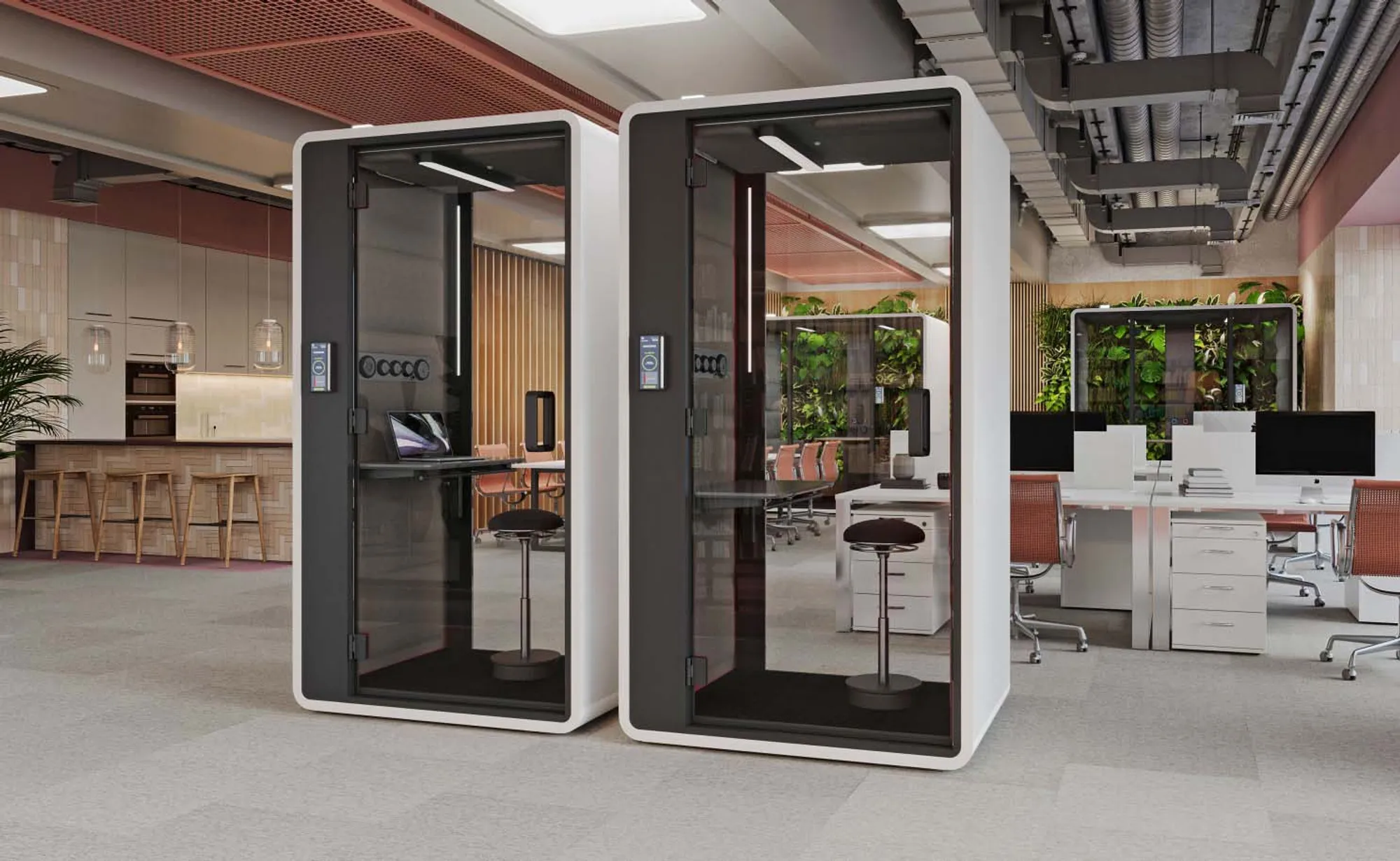 Mikomax Hushoffice HushFree nieuw_vergaderunit concentratie akoestische hybride werkplek Mikomax Hushoffice HushFree nieuw_vergaderunit concentratie akoestische hybride werkplek