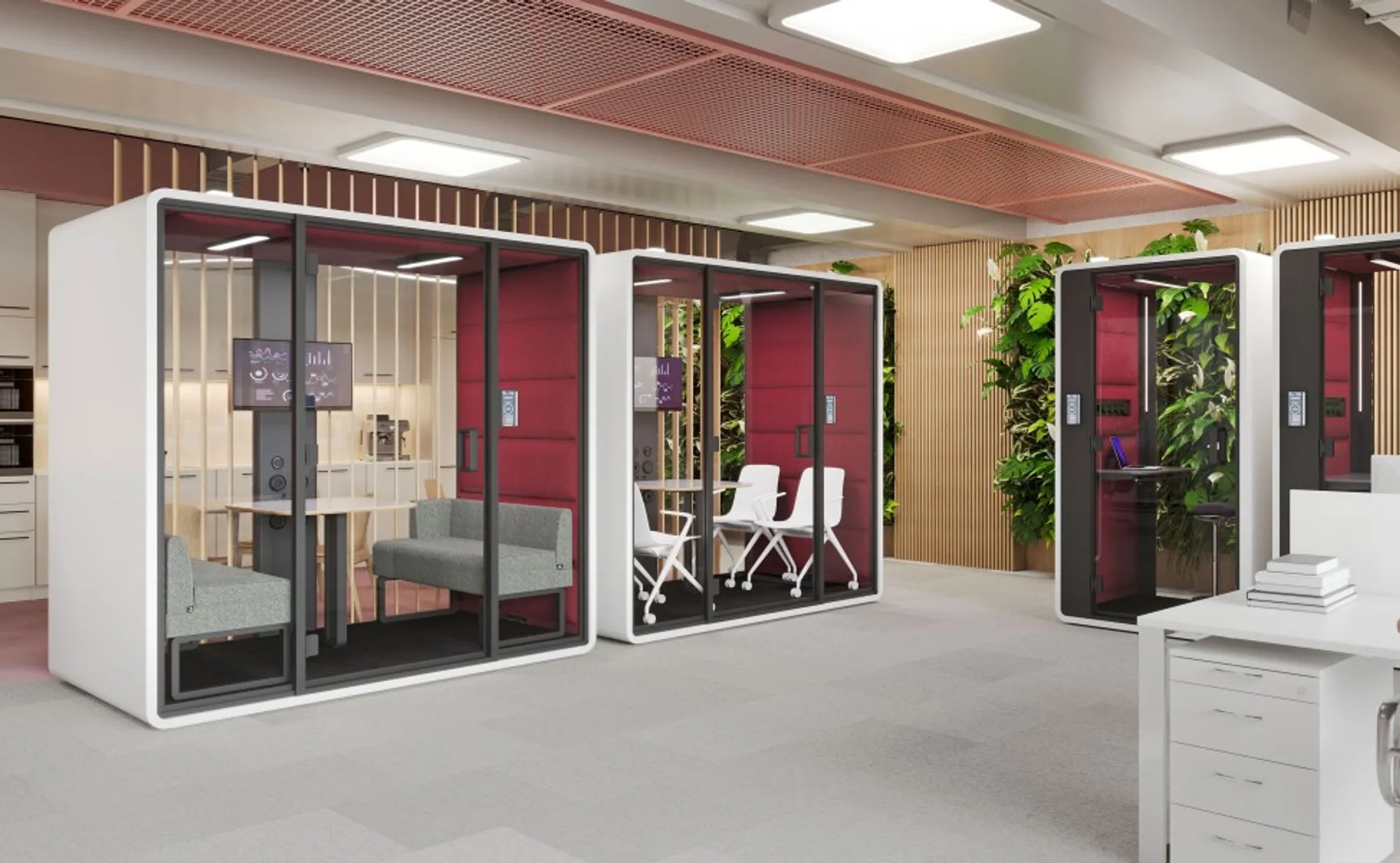 Mikomax Hushoffice HushFree nieuw vergaderunit concentratie akoestische hybride werkplek kantoorinrichting toc