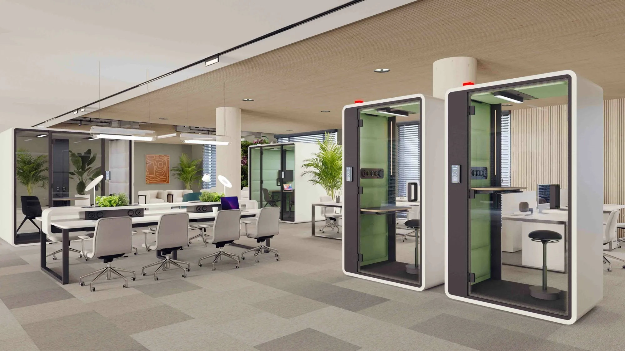 Mikomax Hushoffice HushFree.s nieuw vergaderunit concentratie akoestische hybride werkplek toc_kantoorinrichting Mikomax Hushoffice HushFree.s nieuw vergaderunit concentratie akoestische hybride werkplek toc_kantoorinrichting