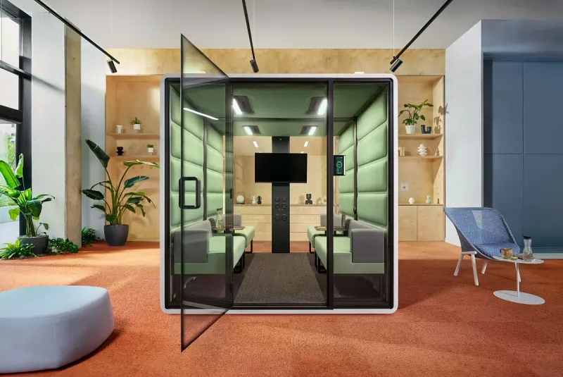 HushFree.L large acoustic pod for work and relaxation in the office HushFree.L large acoustic pod for work and relaxation in the office
