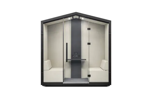 TOC vergadercabines bejot met bank tafel 2 persoons TOC vergadercabines bejot met bank tafel 2 persoons