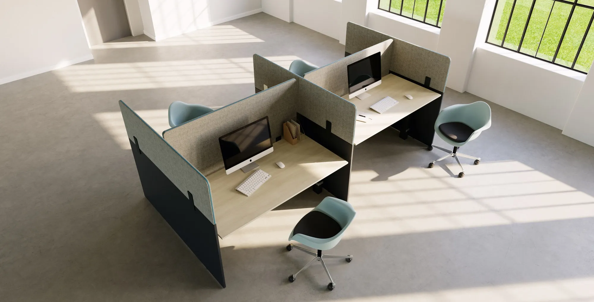 elektrische_bureau-CREW-T Bench-werkplek-vier-personen-scheidingswand-crewt-palmberg elektrische_bureau CREW-T Bench werkplek vier personen scheidingswand crewt palmberg