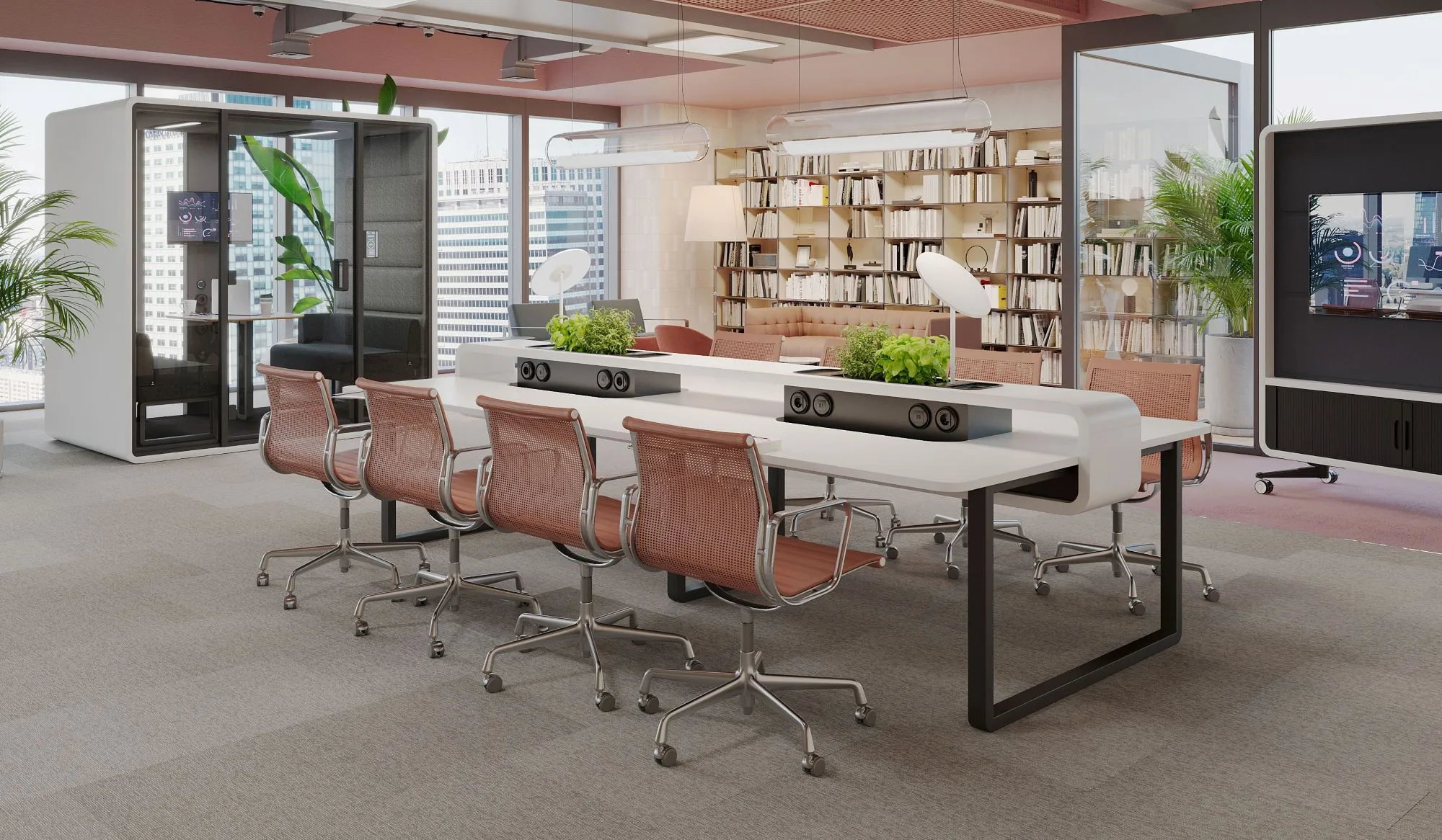 Werktafel-vergadertafel-mikomax-Hushoffice_HushSpot_collaboration_table Werktafel vergadertafel mikomax Hushoffice HushSpot collaboration table